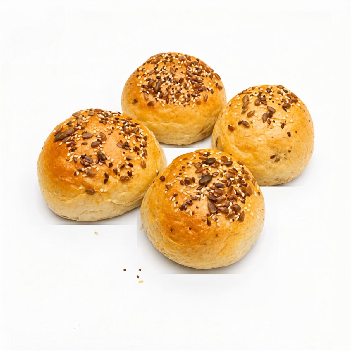 Bun Multicereale per Hamburger – 4 pezzi da 90 g
