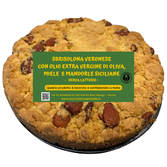 Sbrisolona all’Olio Extra Vergine di Oliva e Mandorle – Senza Lattosio